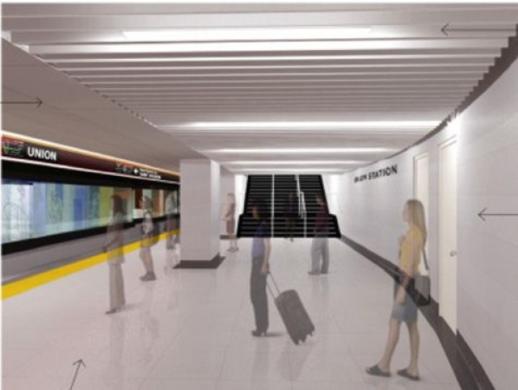 Illustration of new subway platform at Union Station