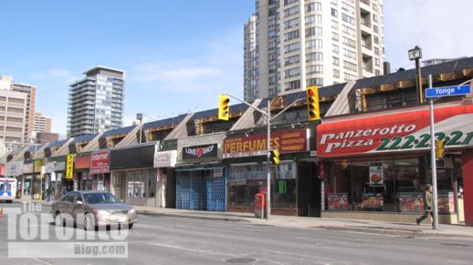 Businesses on the 501block of Yonge Street