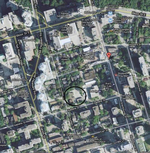 Google map view of the Upper Jarvis area