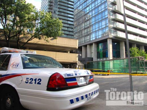 Police car on Grosvenor Street Toronto