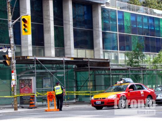 Police outside Murano north condo tower Toronto