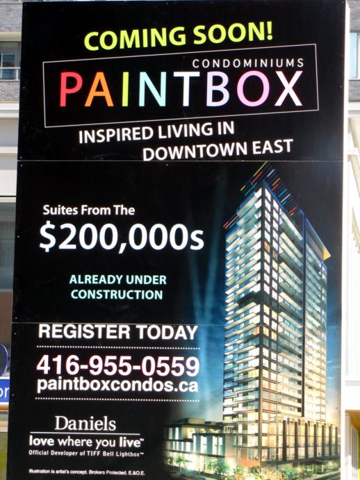 Paintbox Condominiums billboard