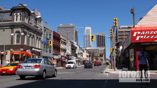 Yonge Street viewed from Alexander Street