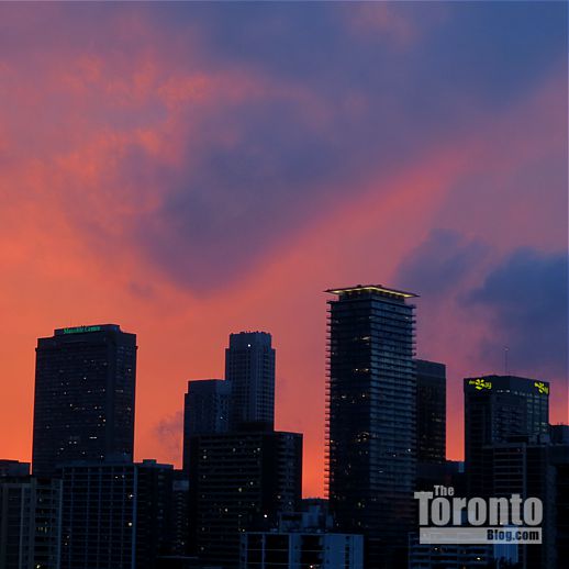 Yonge & Bloor Toronto sunset