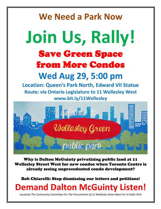 wellesley green protest poster