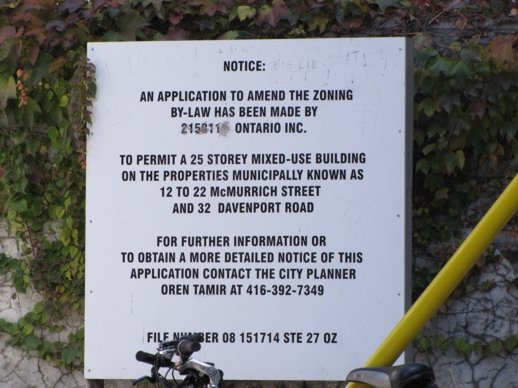 development proposal sign