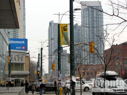 Spadina Avenue looking south from above King Street