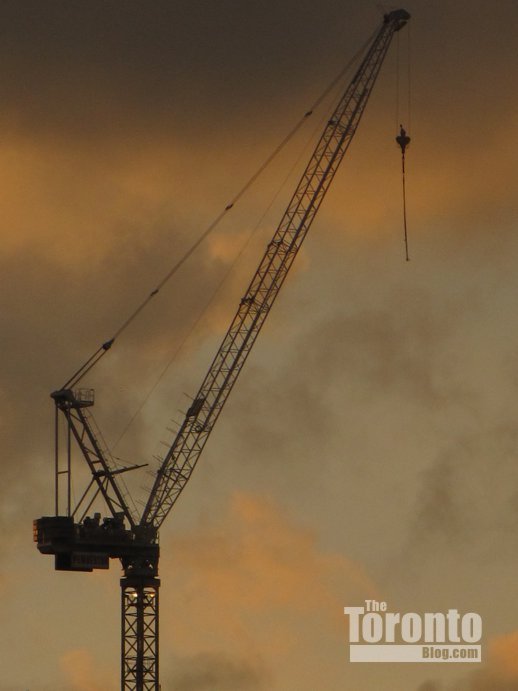 Uptown Residences construction crane