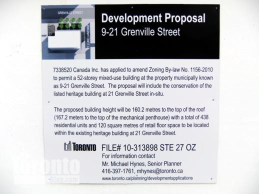 9 Grenville Street condo development proposal