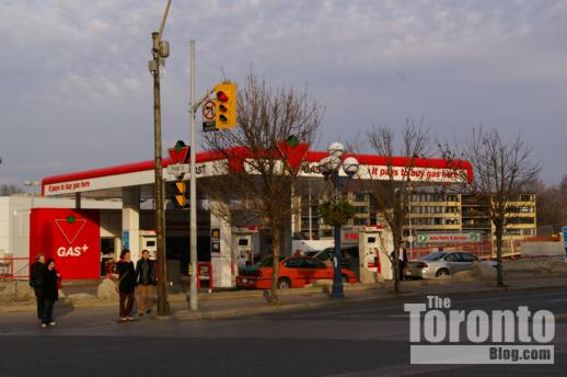 Canadian Tire gas station at the corner of Church and Yonge Streets