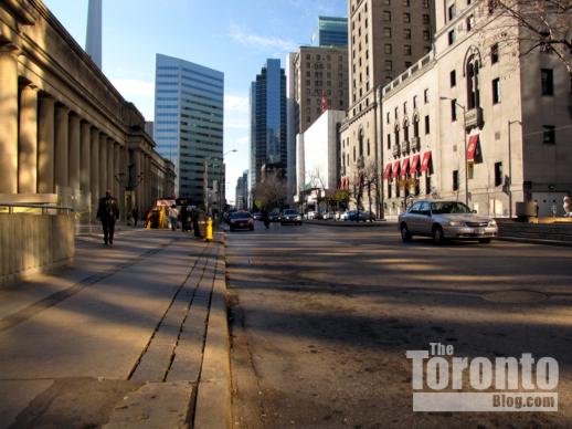 Front Street between Union Station and Fairmont Royal York Hotel