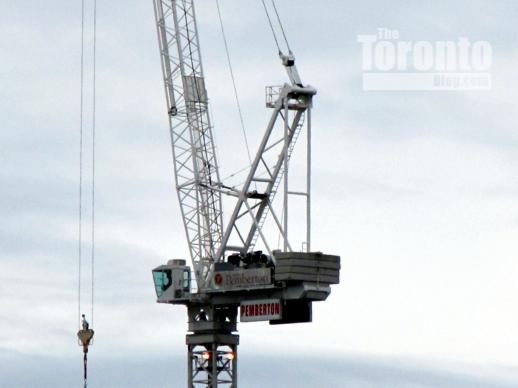 Uptown Residences construction crane