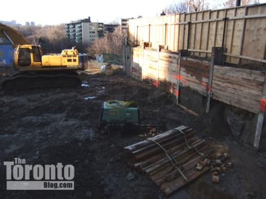 Milan condo tower excavation