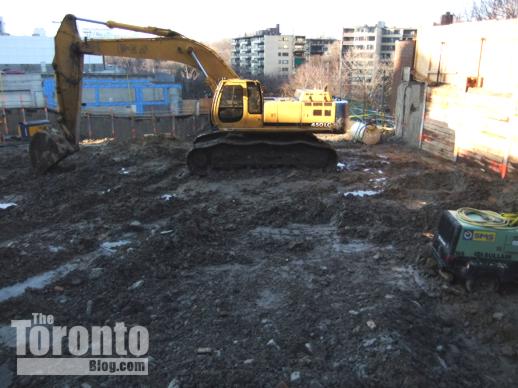 Milan condo tower excavation