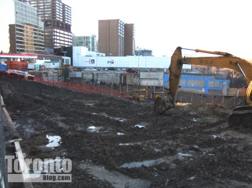 Milan condo tower excavation