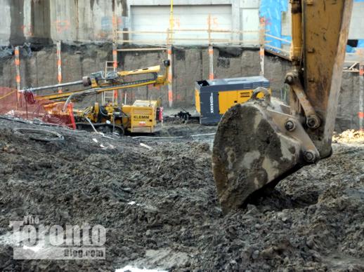 Milan condo tower excavation