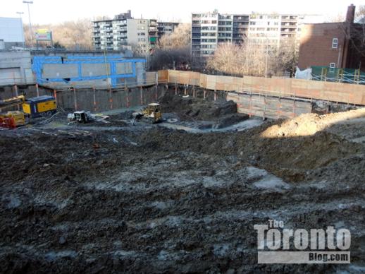 Milan condo tower excavation