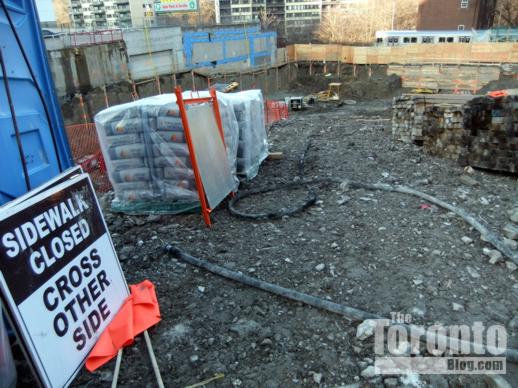 Milan condo tower excavation