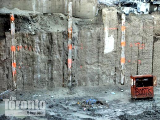 Milan condo tower excavation