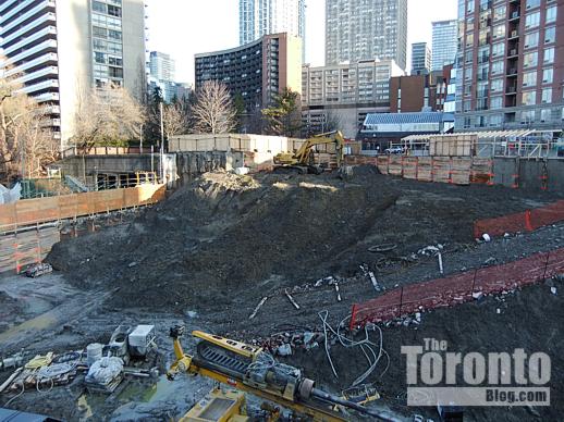 Milan condo tower excavation