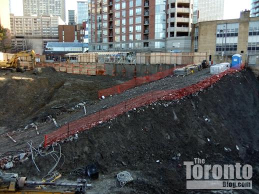 Milan condo tower excavation