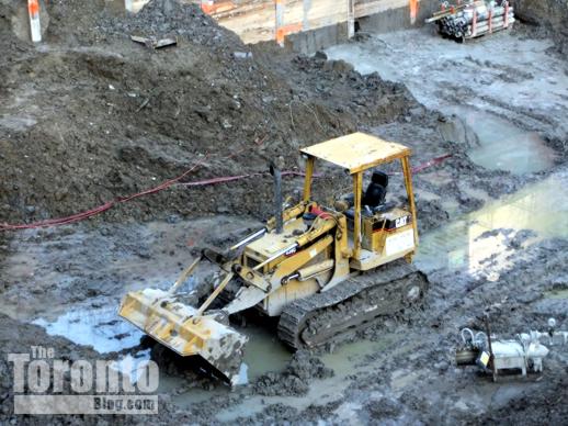 Milan condo tower excavation 