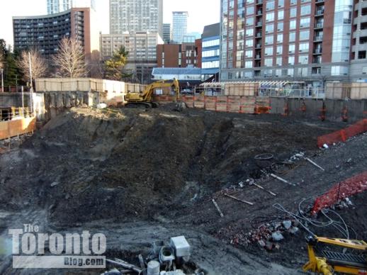 Milan condo tower excavation