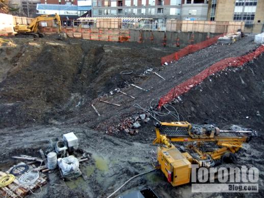 Milan condo tower excavation