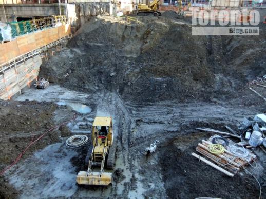 Milan condo tower excavation