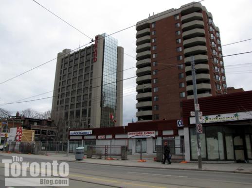 Vacant properties next to the Pace Condo towers site