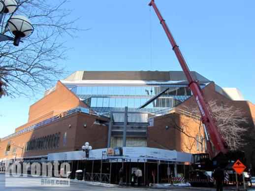 Toronto Reference Library entrance construction