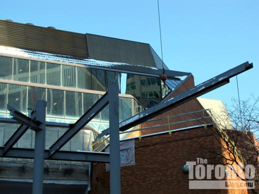 Toronto Reference Library entrance  construction