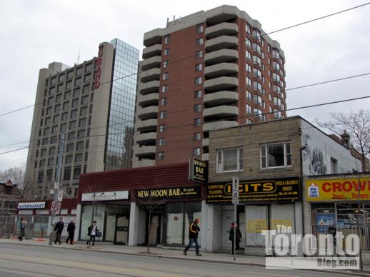 Vacant properties next to the Pace Condo towers site