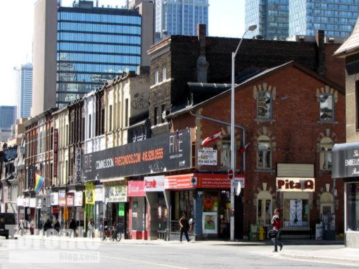 The southwest corner of Yonge and St Joseph Streets on April 19 2010