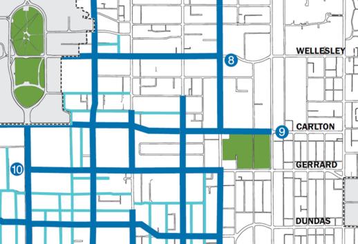 High streets map from the Toronto tall buildings study