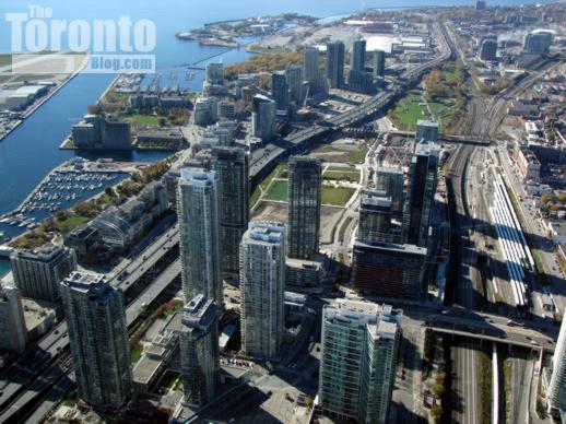 CN Tower view of Concord CityPlace