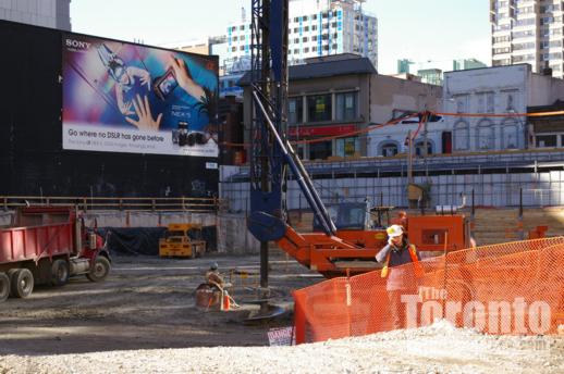 Motion on Bay Apartments excavation progress 