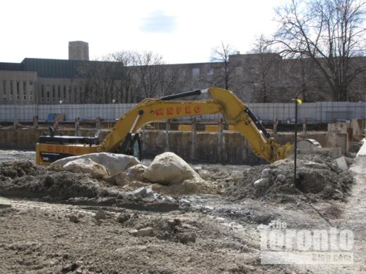 U Condos condo tower excavation 