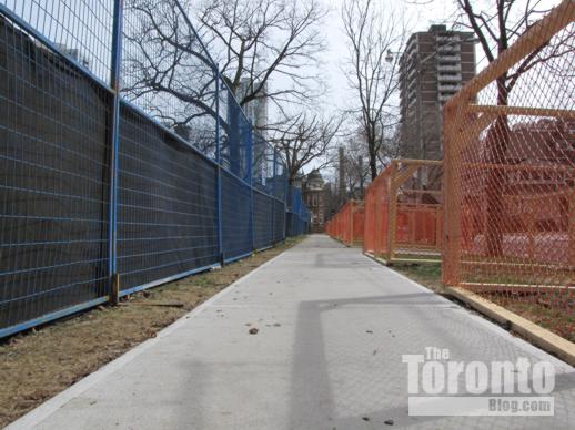 Tree protection zones outside 15 Huntley Street 