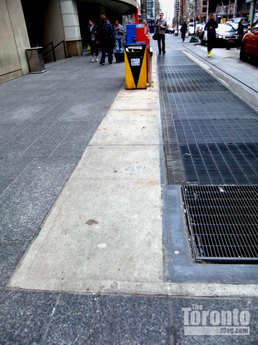 Bloor Street sidewalk outside the Marriott Hotel 