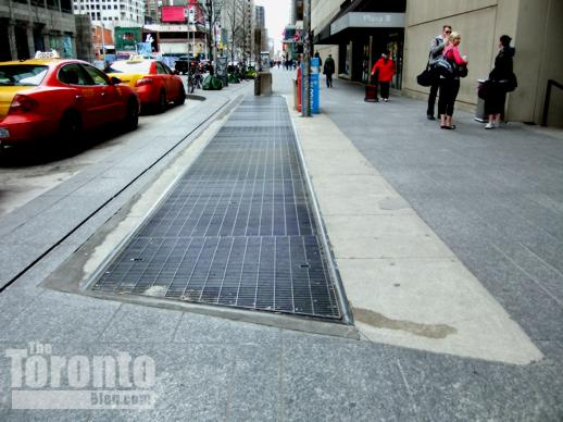 Bloor Street sidewalk outside the Marriott Hotel