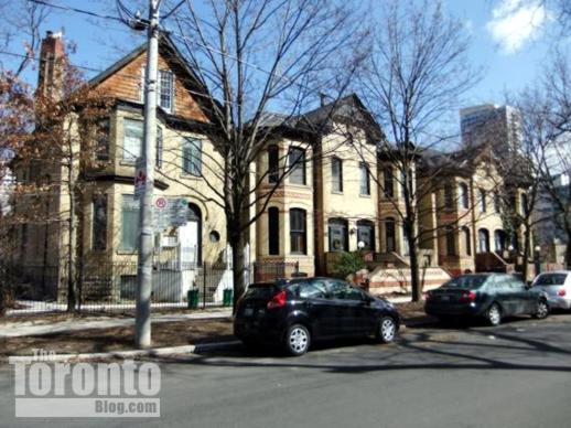 Brick houses on Huntley Street