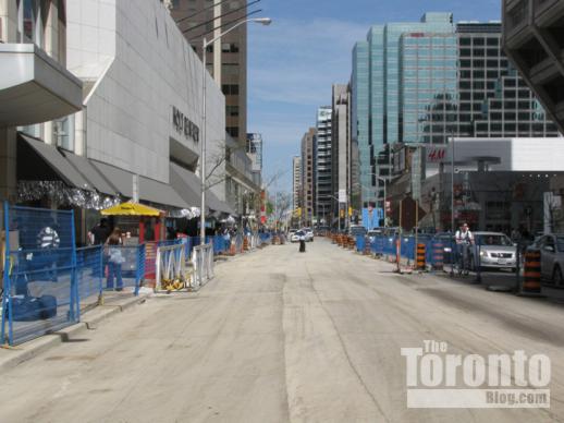 Bloor Street transformation construction activity