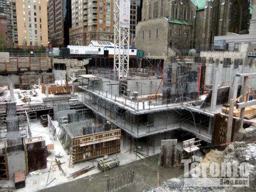 Couture Condominium foundation construction