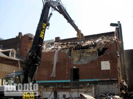 Demolition activity on St Joseph Street