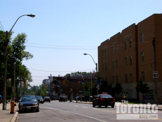 Sherbourne Street view toward 159 Wellesley Street East