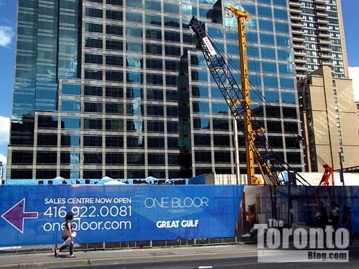 One Bloor Toronto condo tower construction site