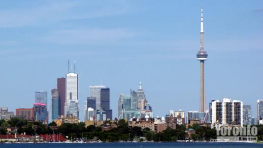 Toronto city skyline viewed from the west