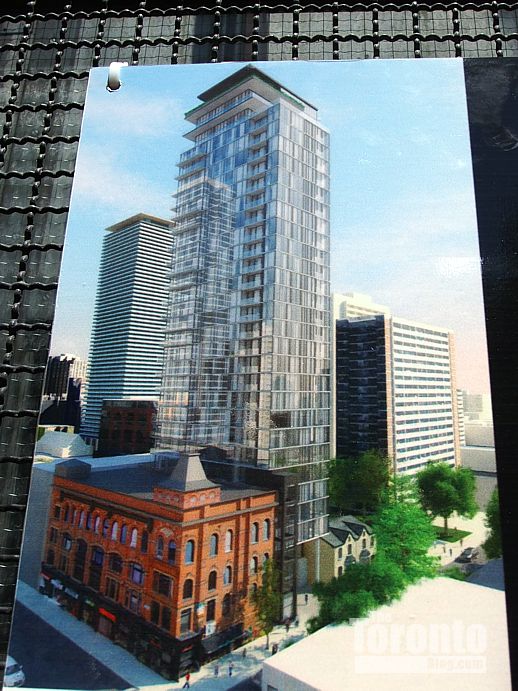 Rendering of condo tower proposed for 2 Gloucester Street 