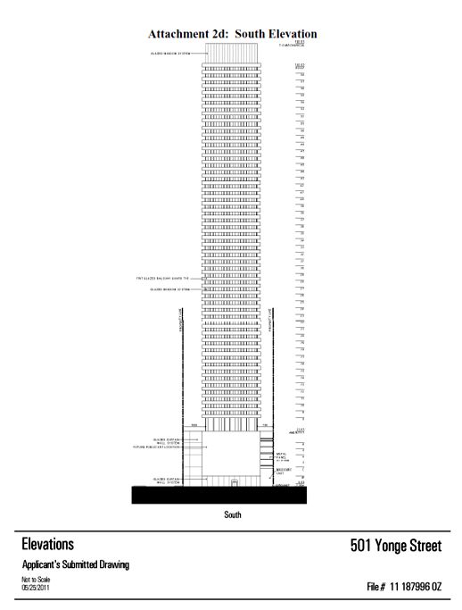 501 Yonge south elevation drawing